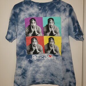 Medium Chemistry Tupac Poetic Justice Color Block Blue Tie Dye Tee